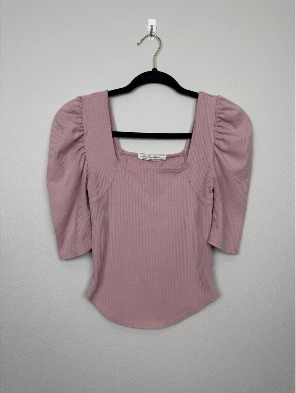 Free People We The Free Night Lily Top Size S Pale Mauve Girlcore Coquette